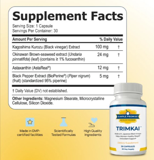 TrimKai Supplement Facts